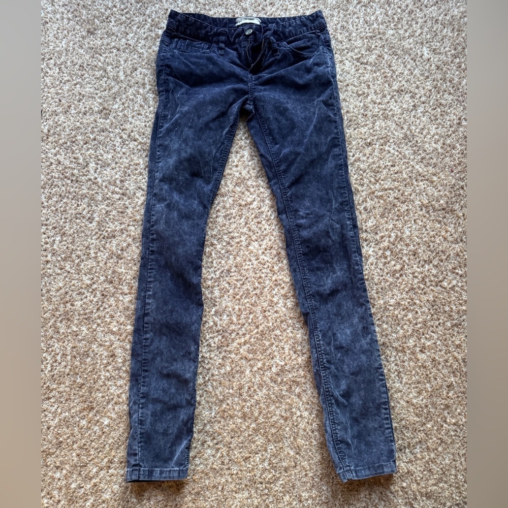 Free People Womens Pants Size 25 (Measure 28x31) Blue Corduroy Skinny Stretch